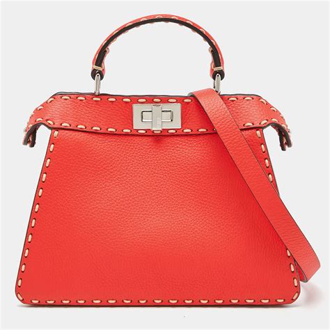 fendi peekaboo medium red|fendi peekaboo iseeu medium.